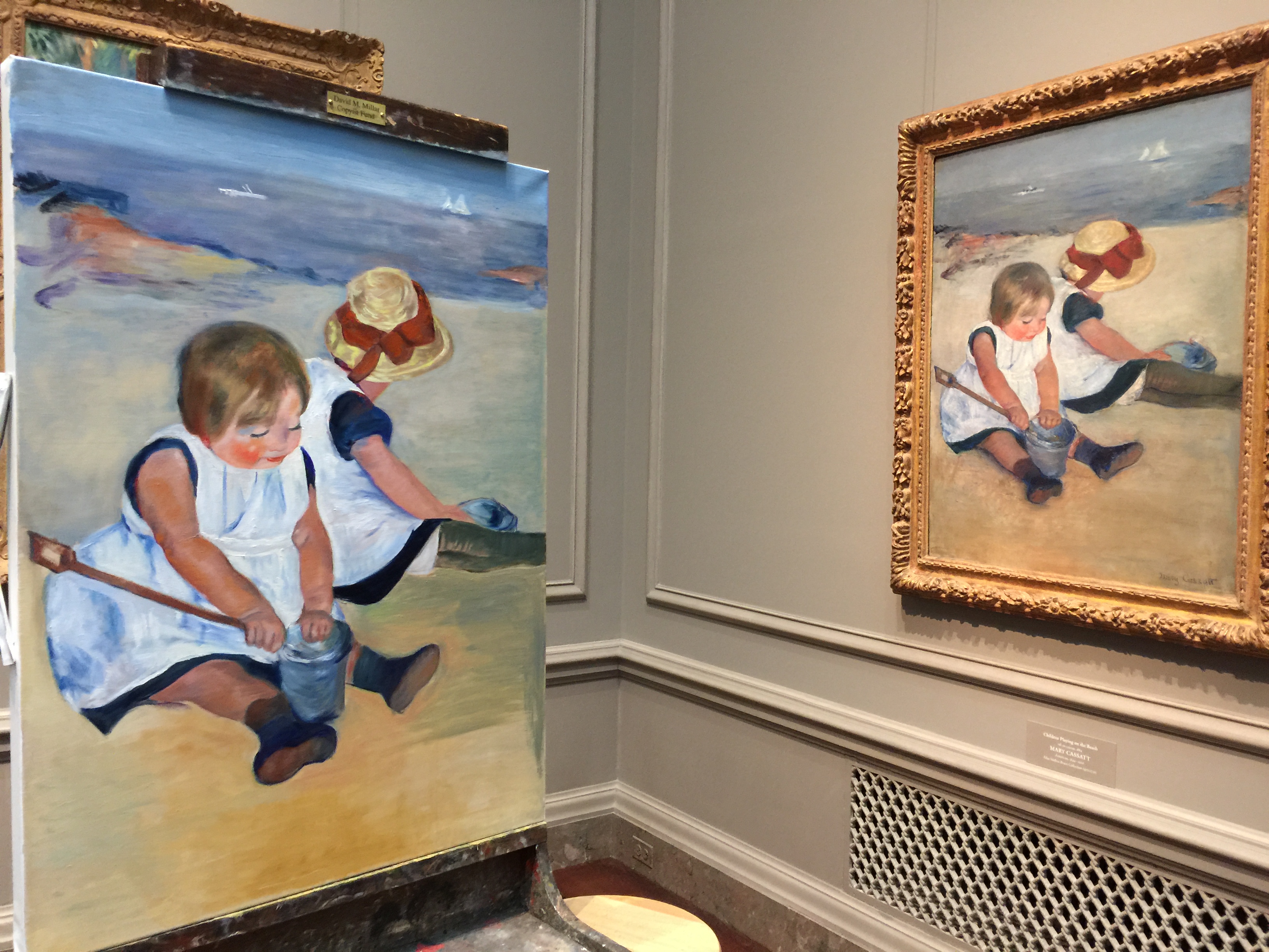 Children Playing on the Beach (original and copy in progress)