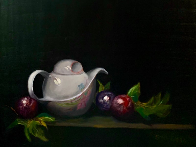 Teapot and Plums